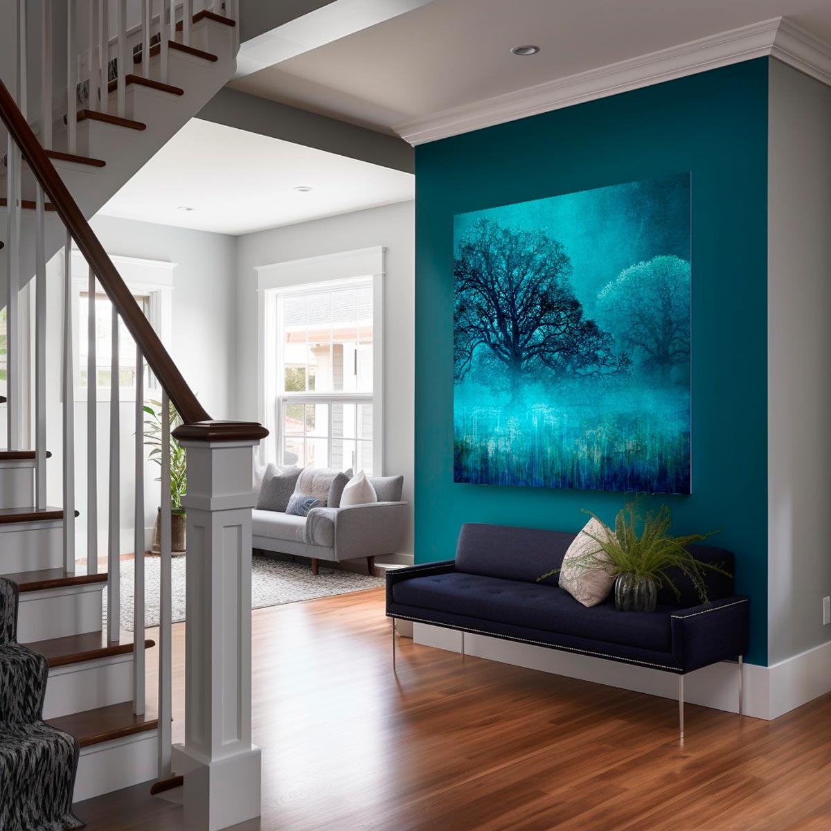 Large Brushed Aluminium Print